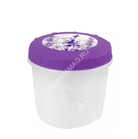Банка для продуктов пластм. с закруч.кр. "Lavander" 1,0л арт.57844 ("Полимербыт") *1/30