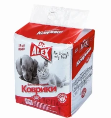 Пеленки (Dr.Alex) Коврики для животных 60*60,15шт/уп