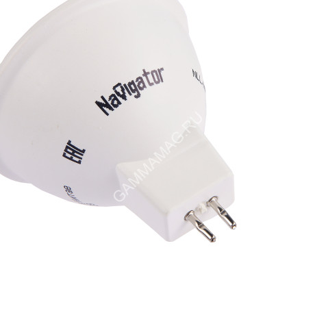 Лампа светодиодная 7W GU5,3 рефлектор 4К нейтральный матовая MR16 Navigator 94245 *10/20/200