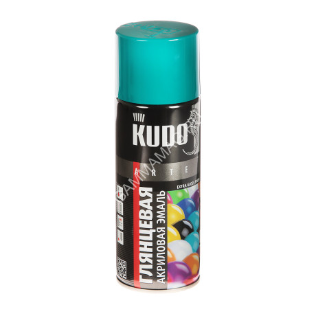 Эмаль-аэрозоль морская волна 520/270 мл RAL 5021 KUDO *1/12