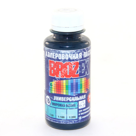 Колер паста морская волна №15 0,1 л BROZEX *6/108