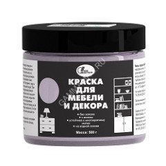 Краска акриловая для мебели и декора Светло-лиловый 0,5 кг Новбытхим *1/6