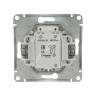 Механизм выключателя "Glossa" 2кл. бежевый с подсветкой GSL000253 *20