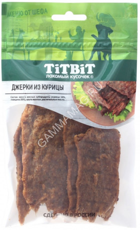 TitBit 0,07кг Меню от Шефа джерки мясные из курицы