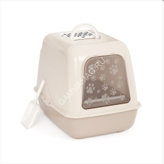 Туалет (Zoo Plast) закрытый для кошек, бежевый (50,5*39*41см)