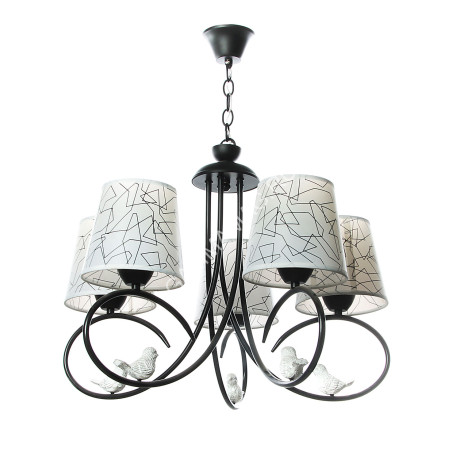 Люстра N2338/5 BK 5*40W E27 (d=600; h=635) VERNER LIGHTING *1