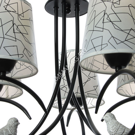 Люстра N2338/5 BK 5*40W E27 (d=600; h=635) VERNER LIGHTING *1