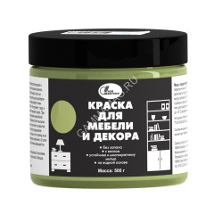 Краска акриловая для мебели и декора Фисташковый 0,5 кг Новбытхим *1/6