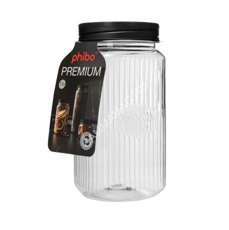 Банка для продуктов пластм. с закруч.кр. "Premium" 1,3л арт.440200313 ("Бытпласт") *1/12