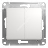 Механизм выключателя "Glossa" 2кл. белый GSL000151 *20
