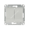 Механизм выключателя "Glossa" 2кл. белый GSL000151 *20