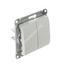 Механизм выключателя "Glossa" 2кл. белый GSL000151 *20