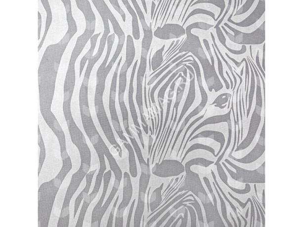 Коврик для ванной ПВХ шир. 65см х12м "V-line" Фотопечать 7167-zebra_grey "Зебра серая" *12