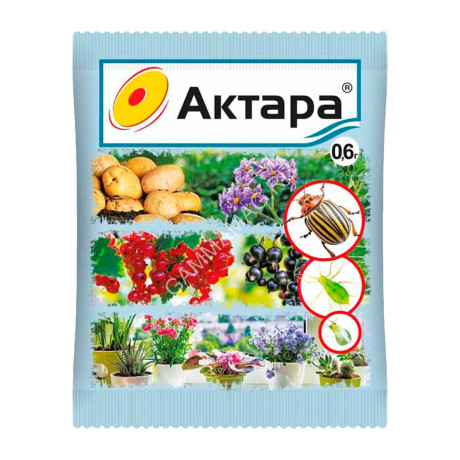 Средство от колорадского жука, тли, белокрылки и др. АКТАРА ВДГ 0,6г (В/Х) 10/400