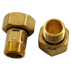 Штуцер для счётчика воды с накидной гайкой 1/2"(_15) 2 шт MP *1/10/100