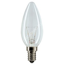 Лампа накаливания 40W Е14 свеча 220-230V ДС *100
