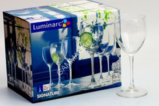 Набор бокалов стекло Luminarc "Signature" 350мл 6шт д/вина J0012 *1/4
