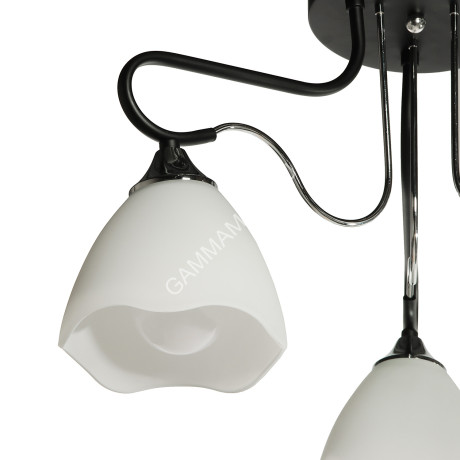Люстра А2618/3 BK+CH Е27 3*40Вт (h=440; d=460) VERNER LIGHTING *1