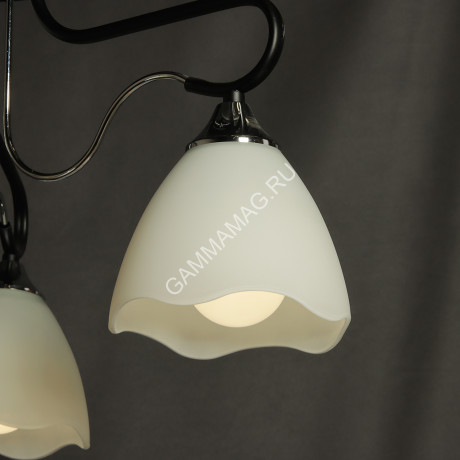 Люстра А2618/3 BK+CH Е27 3*40Вт (h=440; d=460) VERNER LIGHTING *1