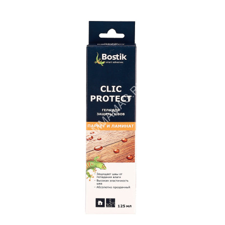 Гель-герметик д/стыков ЛАМИНАТА полиуретановый 0,125л QUELYD "Clic Protect" мороз -18С (Бостик)*1/12