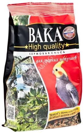 Вака 0,5кг High Quality корм для средних попугаев