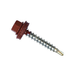 Саморезы кровельные BROZEX 4,8*35 RAL3011 (3000шт) (красно-коричневый) промтара к *1