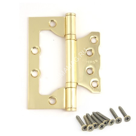 Петля без врезки 100*75*2,5мм ЗОЛОТО матовое GM AVERS *1/20/100