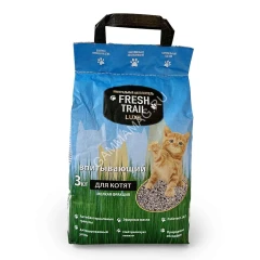 Fresh Trail Luxe 3кг впитывающий минеральный наполнитель для котят