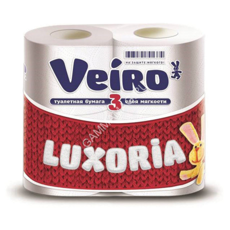 Бумага туалетная 3сл Linia Veiro Luxoria (4рул) арт.5C34 *10/320