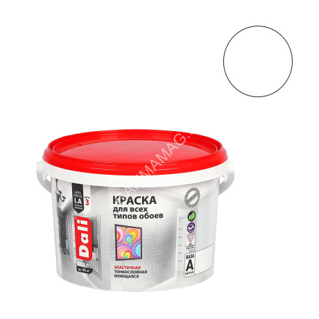 Краска акриловая для обоев 2,5 л ДАЛИ моющаяся матовая База А *1/120