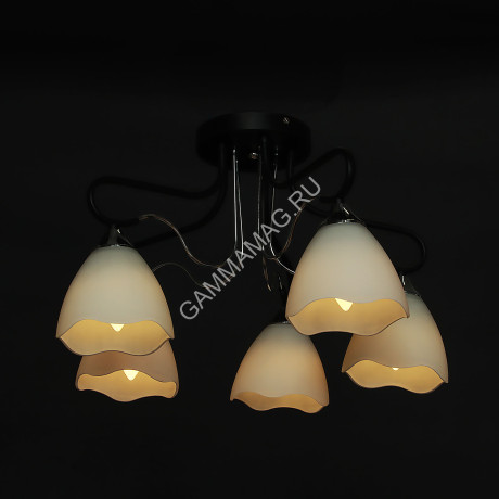 Люстра А2618/5 BK+CH Е27 5*40Вт (h=350; d=540) VERNER LIGHTING *1
