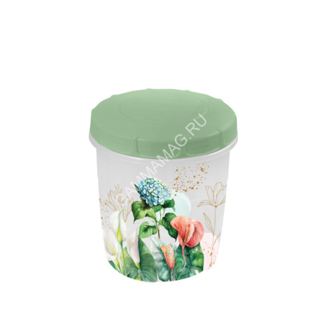 Банка для продуктов пластм. с закруч.кр. "Гармония" 0,5л арт.57526 ("Полимербыт") *1/22