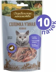 Деревенские лакомства 0,045кг соломка утиная для кошек (79711335)
