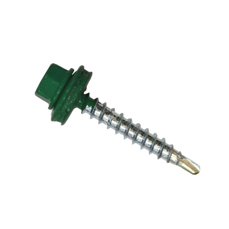 Саморезы кровельные BROZEX 4,8*35 RAL6005 (3000шт) (темно-зеленый) промтара к *1