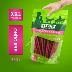 TiTBiT 0,35кг колбаски Кальяри для собак всех пород XXL выгодная упаковка