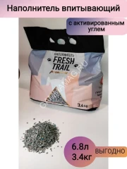 Fresh Trail Premium 3,4кг впитывающий минеральный наполнитель для кошек, кремниевый