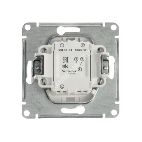 Механизм переключателя "Glossa" 1кл. СП белый SchE GSL000161 *20
