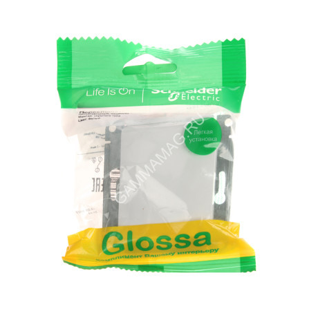 Механизм переключателя "Glossa" 1кл. СП белый SchE GSL000161 *20