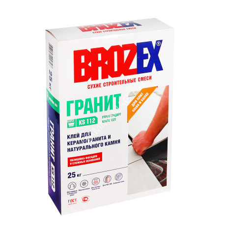 Клей для плитки KS 112 ГРАНИТ 25 кг BROZEX *1/56