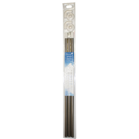 Карниз для ванной комнаты угловой П-образный хром 80см DELPHINIUM 104019 *1/40