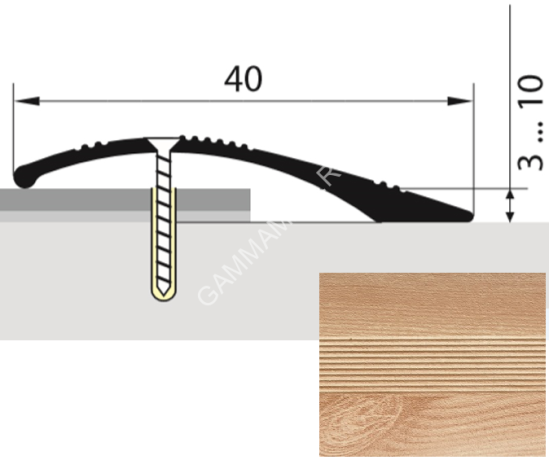 Кант 1800мм ясень 40мм полукруглый Русский профиль *1/10