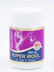 Polidex Super Wool 200 таб. витамины для кошек