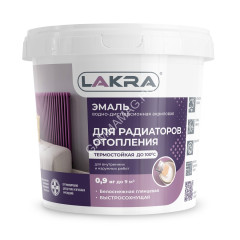 Эмаль для радиаторов акриловая белая 0,9 кг Лакра *1/6/432