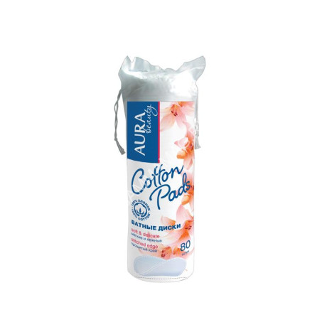 Ватные диски AURA Beauty 80шт (арт 03468, 04803, 05328, 7750, 578) *35