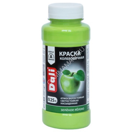 Колер краска зеленое яблоко 0,25 л ДАЛИ *1/12