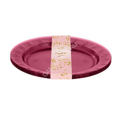 Тарелка пластм. мелкая d.200мм "Confetti " Кокт.вишня КОМ-Т 4шт. артSE300612595("Sugar Spice")*1/12