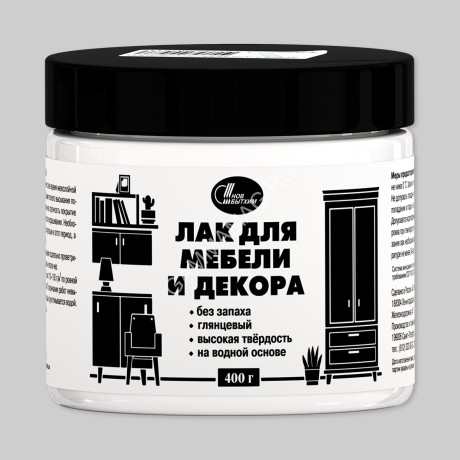 Лак акриловый для мебели и декора глянцевый 0,4 кг Новбытхим *1/6