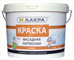 Краска латексная фасадная 3 кг Лакра *1/144
