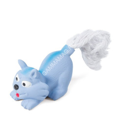 Игрушка (Triol) MINI DOGS Котёнок с верёвкой для собак мелких пород, латекс, 7,5/16,5см