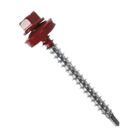 Саморезы кровельные BROZEX 4,8*51 RAL3011 (2000шт) (красно-коричневый) промтара к *1